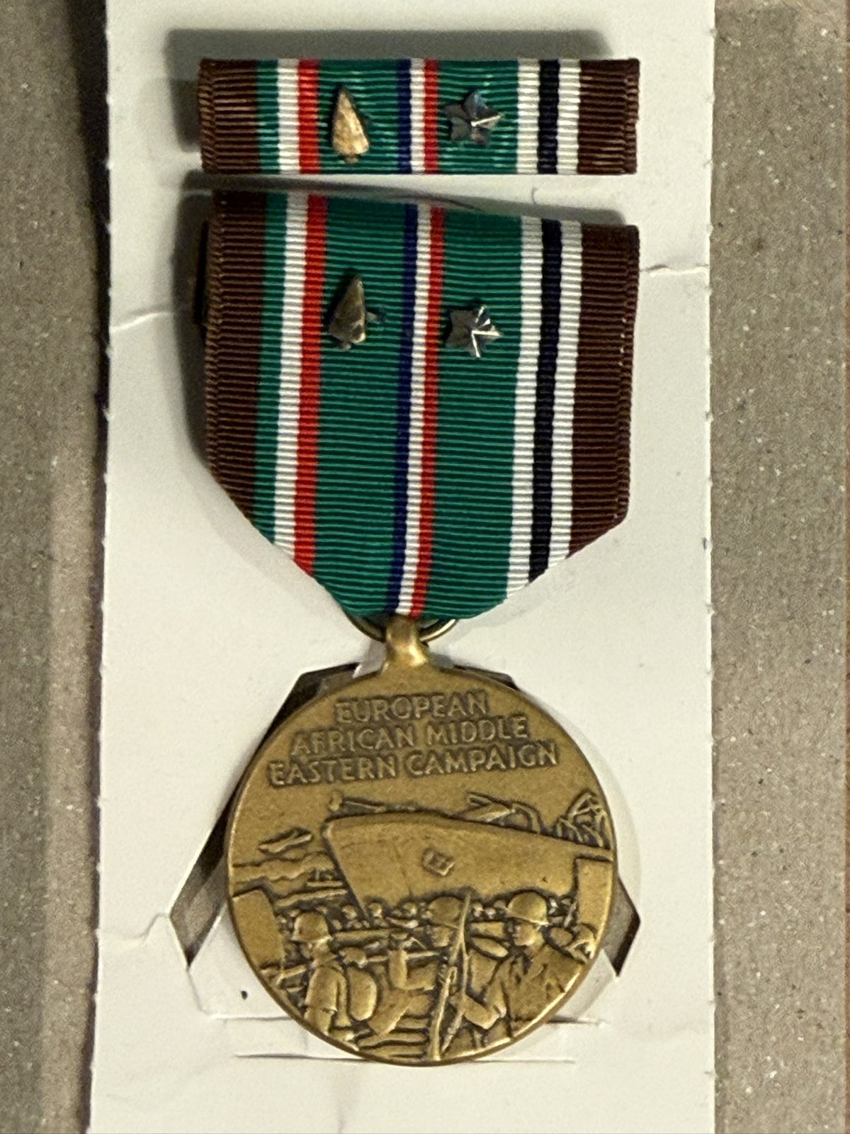 European-African-Middle Eastern Campaign Medal — his decoration for the European theater.