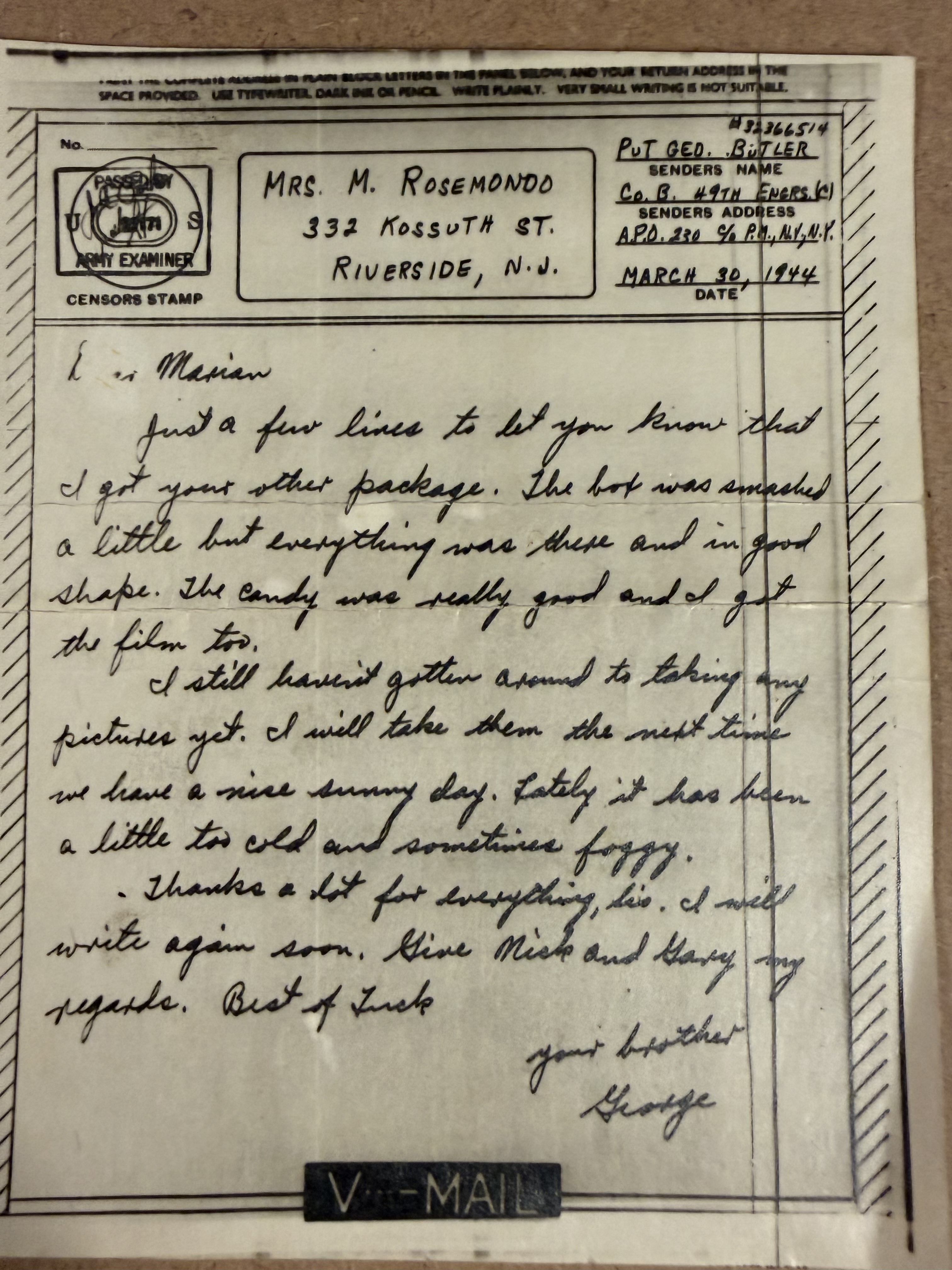 Letter scan